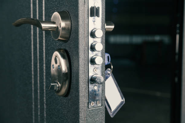 What is a reinforced steel frame on a commercial steel door?